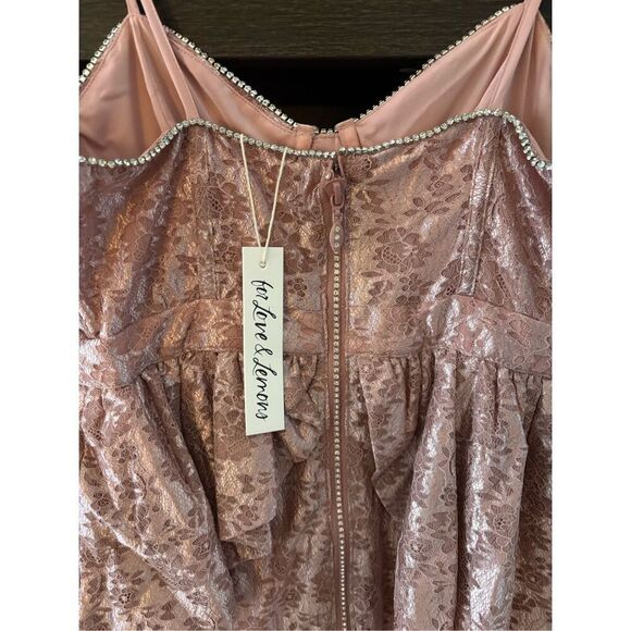 NWT For Love & Lemons x Revolve Shai Maxi Gown in Pink Size Small - Picture 8 of 10